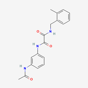 molecular formula C18H19N3O3 B2552661 N1-(3-acetamidophenyl)-N2-(2-methylbenzyl)oxalamide CAS No. 900000-63-7