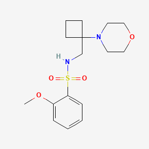 molecular formula C16H24N2O4S B2552665 2-Methoxy-N-[(1-morpholin-4-ylcyclobutyl)methyl]benzenesulfonamide CAS No. 2380083-66-7