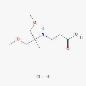 3-[(1,3-Dimethoxy-2-methylpropan-2-yl)amino]propanoic acid;hydrochloride