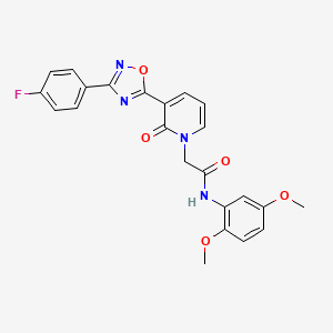 molecular formula C23H19FN4O5 B2552674 N-(2,5-dimethoxyphenyl)-2-(3-(3-(4-fluorophenyl)-1,2,4-oxadiazol-5-yl)-2-oxopyridin-1(2H)-yl)acetamide CAS No. 1251564-65-4