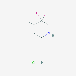 molecular formula C6H12ClF2N B2552675 3,3-Difluoro-4-methylpiperidine hydrochloride CAS No. 374794-78-2