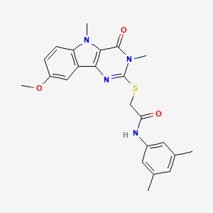 molecular formula C23H24N4O3S B2552677 3,4,5-三甲氧基-N-{4-[(1-甲基[1,2,4]三唑并[4,3-a]喹喔啉-4-基)氧基]苯基}苯甲酰胺 CAS No. 1112301-55-9