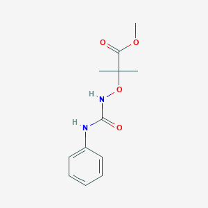 molecular formula C12H16N2O4 B255268 Methyl 2-{[(anilinocarbonyl)amino]oxy}-2-methylpropanoate 