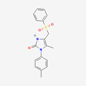 5-methyl-1-(4-methylphenyl)-4-[(phenylsulfonyl)methyl]-1,3-dihydro-2H-imidazol-2-one