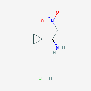 (1R)-1-Cyclopropyl-2-nitroethanamine;hydrochloride