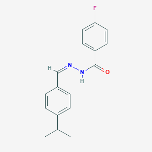 molecular formula C17H17FN2O B255269 4-fluoro-N'-(4-isopropylbenzylidene)benzohydrazide 