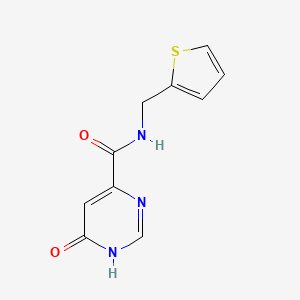 molecular formula C10H9N3O2S B2552693 6-hydroxy-N-(thiophen-2-ylmethyl)pyrimidine-4-carboxamide CAS No. 2034359-98-1