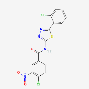 4-chloro-N-[5-(2-chlorophenyl)-1,3,4-thiadiazol-2-yl]-3-nitrobenzamide