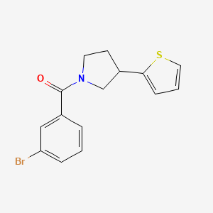 (3-Bromophenyl)(3-(thiophen-2-yl)pyrrolidin-1-yl)methanone