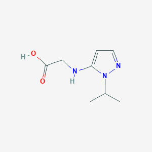 molecular formula C8H13N3O2 B2552712 2-[(2-Propan-2-ylpyrazol-3-yl)amino]acetic acid CAS No. 2247207-69-6