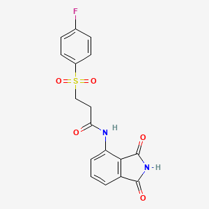 N-(1,3-dioxo-2,3-dihydro-1H-isoindol-4-yl)-3-(4-fluorobenzenesulfonyl)propanamide