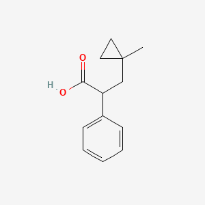 molecular formula C13H16O2 B2552723 3-(1-Methylcyclopropyl)-2-phenylpropanoic acid CAS No. 2490406-83-0