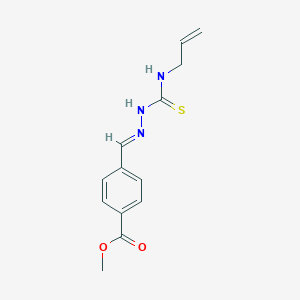 molecular formula C13H15N3O2S B255274 Methyl 4-{2-[(allylamino)carbothioyl]carbohydrazonoyl}benzoate 