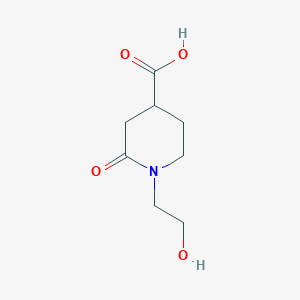 molecular formula C8H13NO4 B2552740 1-(2-羟乙基)-2-氧代哌啶-4-羧酸 CAS No. 2230798-32-8