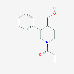 molecular formula C15H19NO2 B2552741 1-[4-(Hydroxymethyl)-3-phenylpiperidin-1-yl]prop-2-en-1-one CAS No. 2305456-46-4