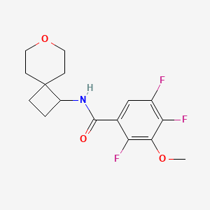 2,4,5-trifluoro-3-methoxy-N-(7-oxaspiro[3.5]nonan-1-yl)benzamide