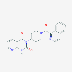 molecular formula C22H19N5O3 B2552747 3-(1-(isoquinoline-1-carbonyl)piperidin-4-yl)pyrido[2,3-d]pyrimidine-2,4(1H,3H)-dione CAS No. 2034554-47-5
