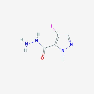 molecular formula C5H7IN4O B2552749 4-iodo-1-methyl-1H-pyrazole-5-carbohydrazide CAS No. 512810-00-3