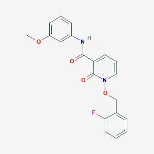 1-[(2-fluorophenyl)methoxy]-N-(3-methoxyphenyl)-2-oxopyridine-3-carboxamide