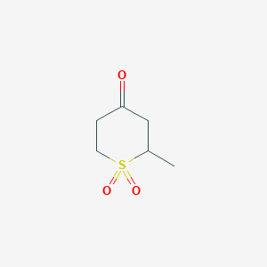 molecular formula C6H10O3S B2552752 2-Methylthiane-1,1,4-trione CAS No. 82483-84-9