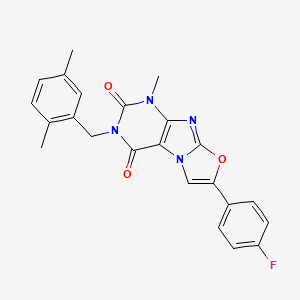 molecular formula C23H19FN4O3 B2552758 3-(2,5-dimethylbenzyl)-7-(4-fluorophenyl)-1-methyloxazolo[2,3-f]purine-2,4(1H,3H)-dione CAS No. 899997-88-7