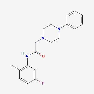 molecular formula C19H22FN3O B2552759 N-(5-fluoro-2-methylphenyl)-2-(4-phenylpiperazin-1-yl)acetamide CAS No. 763126-53-0