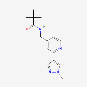 molecular formula C15H20N4O B2552766 2,2-dimethyl-N-{[2-(1-methyl-1H-pyrazol-4-yl)pyridin-4-yl]methyl}propanamide CAS No. 2097896-27-8