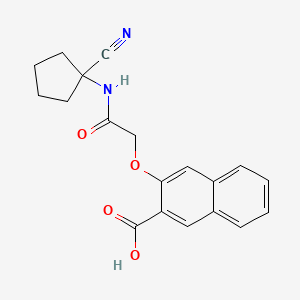 molecular formula C19H18N2O4 B2552770 3-{[(1-Cyanocyclopentyl)carbamoyl]methoxy}naphthalene-2-carboxylic acid CAS No. 1053089-23-8