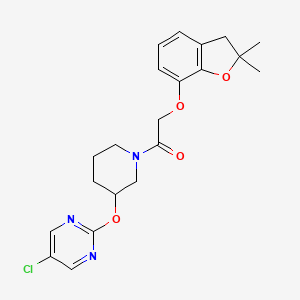 1-(3-((5-Chloropyrimidin-2-yl)oxy)piperidin-1-yl)-2-((2,2-dimethyl-2,3-dihydrobenzofuran-7-yl)oxy)ethanone