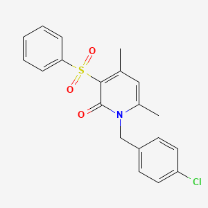 1-(4-chlorobenzyl)-4,6-dimethyl-3-(phenylsulfonyl)-2(1H)-pyridinone