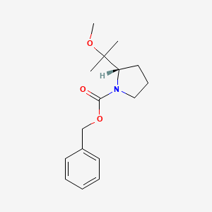 molecular formula C16H23NO3 B2552823 苄基 (2S)-2-(2-甲氧基丙烷-2-基)吡咯烷-1-羧酸酯 CAS No. 1624301-98-9