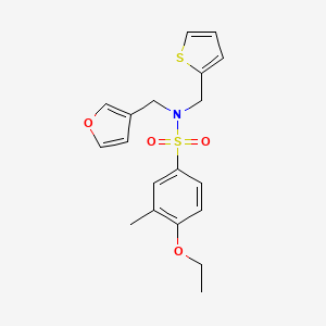 4-ethoxy-N-(furan-3-ylmethyl)-3-methyl-N-(thiophen-2-ylmethyl)benzenesulfonamide