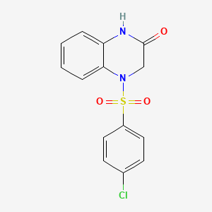 4-(4-Chlorobenzenesulfonyl)-1,2,3,4-tetrahydroquinoxalin-2-one
