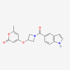 4-((1-(1H-indole-5-carbonyl)azetidin-3-yl)oxy)-6-methyl-2H-pyran-2-one