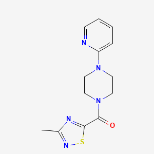 molecular formula C13H15N5OS B2552853 (3-Methyl-1,2,4-thiadiazol-5-yl)(4-(pyridin-2-yl)piperazin-1-yl)methanone CAS No. 1448134-66-4