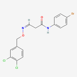 molecular formula C16H13BrCl2N2O2 B2552854 N-(4-溴苯基)-3-{[(3,4-二氯苄基)氧代]亚氨基}丙酰胺 CAS No. 320417-74-1