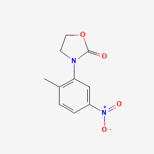 molecular formula C10H10N2O4 B2552855 3-(2-Methyl-5-nitrophenyl)-1,3-oxazolidin-2-one CAS No. 1172621-13-4