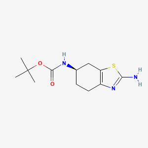 molecular formula C12H19N3O2S B2552857 ((R)-2-amino-4,5,6,7-tetrahydro-benzothiazol-6-yl)-carbamic acid tert-butyl ester CAS No. 1373516-32-5