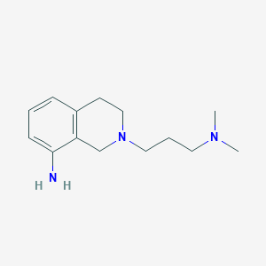 molecular formula C14H23N3 B2552871 2-[3-(二甲氨基)丙基]-1,2,3,4-四氢异喹啉-8-胺 CAS No. 2413885-11-5