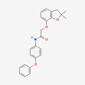 molecular formula C24H23NO4 B2552873 2-((2,2-dimethyl-2,3-dihydrobenzofuran-7-yl)oxy)-N-(4-phenoxyphenyl)acetamide CAS No. 941899-25-8