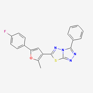 6-[5-(4-Fluorophenyl)-2-methylfuran-3-yl]-3-phenyl-[1,2,4]triazolo[3,4-b][1,3,4]thiadiazole