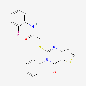 N-(2-fluorophenyl)-2-{[3-(2-methylphenyl)-4-oxo-3,4-dihydrothieno[3,2-d]pyrimidin-2-yl]sulfanyl}acetamide