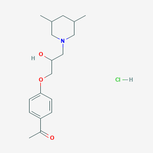 1-(4-(3-(3,5-Dimethylpiperidin-1-yl)-2-hydroxypropoxy)phenyl)ethanone hydrochloride