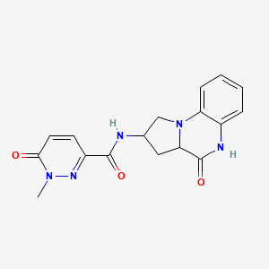 1-methyl-6-oxo-N-(4-oxo-1,2,3,3a,4,5-hexahydropyrrolo[1,2-a]quinoxalin-2-yl)-1,6-dihydropyridazine-3-carboxamide