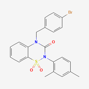 4-(4-bromobenzyl)-2-(2,4-dimethylphenyl)-2H-benzo[e][1,2,4]thiadiazin-3(4H)-one 1,1-dioxide