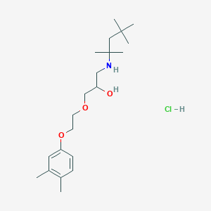 molecular formula C21H38ClNO3 B2552900 盐酸1-(2-(3,4-二甲基苯氧基)乙氧基)-3-((2,4,4-三甲基戊烷-2-基)氨基)丙烷-2-醇 CAS No. 1215508-24-9