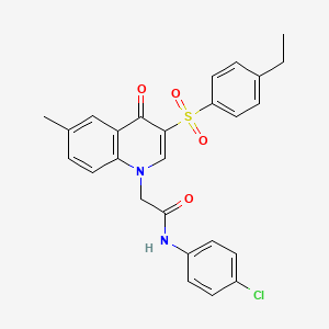 N-(4-chlorophenyl)-2-(3-((4-ethylphenyl)sulfonyl)-6-methyl-4-oxoquinolin-1(4H)-yl)acetamide