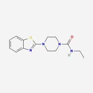 molecular formula C14H18N4OS B2552914 4-(benzo[d]thiazol-2-yl)-N-ethylpiperazine-1-carboxamide CAS No. 1207054-06-5