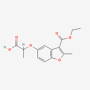 2-{[3-(Ethoxycarbonyl)-2-methyl-1-benzofuran-5-yl]oxy}propanoic acid
