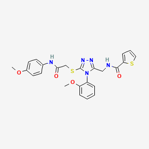N-[[5-[2-(4-methoxyanilino)-2-oxoethyl]sulfanyl-4-(2-methoxyphenyl)-1,2,4-triazol-3-yl]methyl]thiophene-2-carboxamide